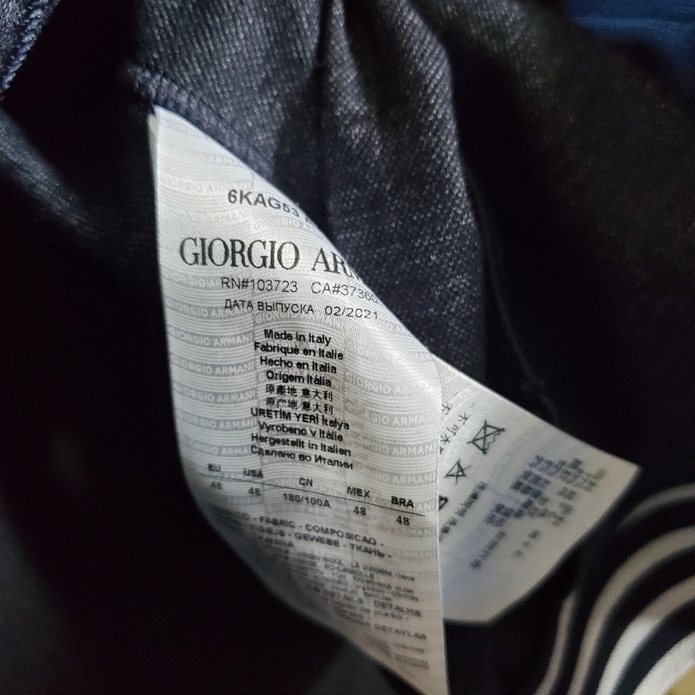 Giorgio Armani Pinstripe Bomber Jacket - Picture 2 of 7